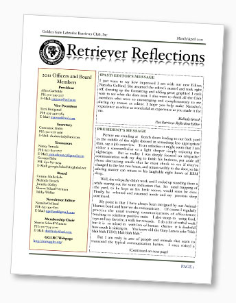 Retriever Reflections Newsletter